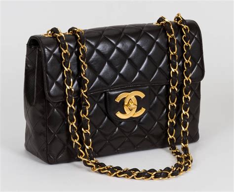 black chanel bag large|large black chanel handbag.